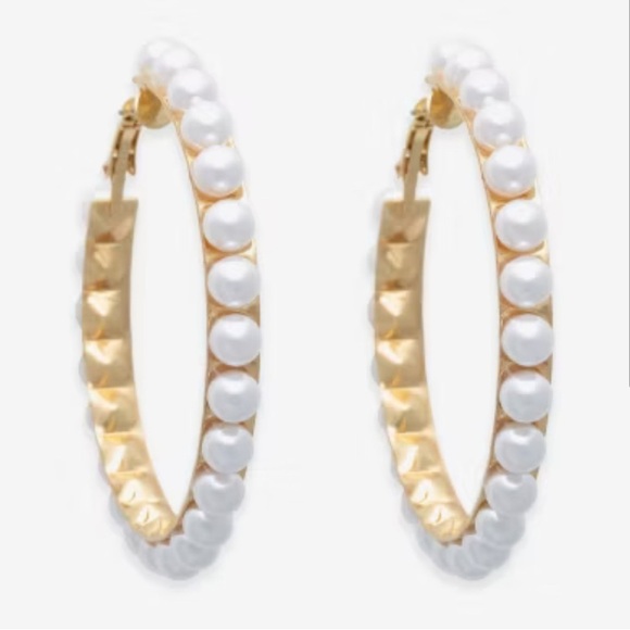 Bold Elements Pearl Rhinestone Earrings bundle NWT - Picture 3 of 8